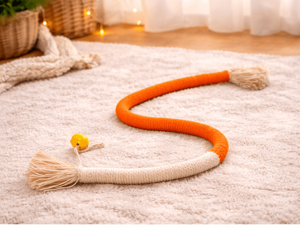 Jouet pour chat flexible avec corde – 60 à 70 cm