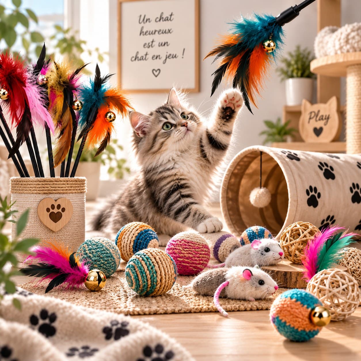 🐾 Des jouets irrésistibles pour éveiller l’instinct de jeu de votre chat !