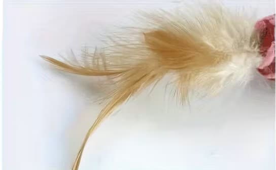 Canne à chat souris en sisal avec plume et clochette