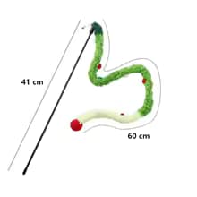 Jouet interactif pour chat â Canne Ă pĂȘche avec pompons